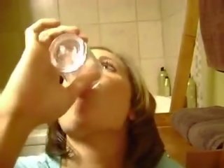 Kristen drinking sperm film