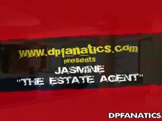 DP Fanatics: flirty estate agent sucks two cocks
