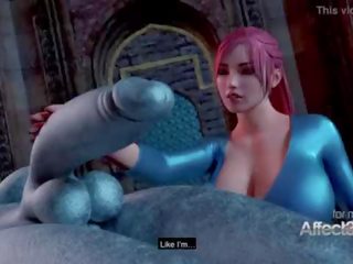 Big tits deity awakening the futanari demon in a 3d animation