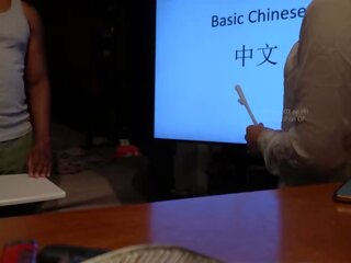 Chinese teacher has adult film with student during private class (speaking chinese) xxx video movs
