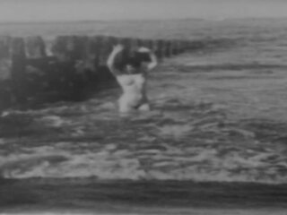 Young lady and woman naked outside - action in slow motion (1943)