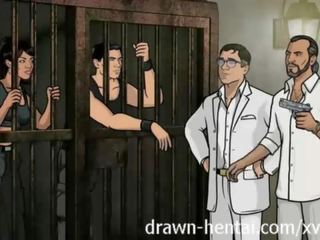 Archer Hentai - Jail sex clip with Lana