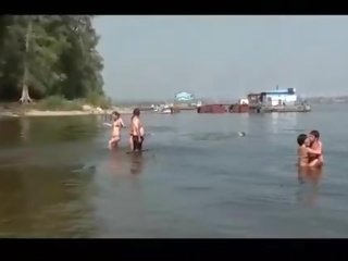 Very delightful naked darling fishing on jemagat öňünde