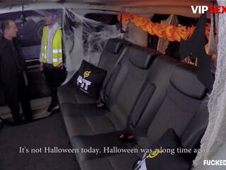 Geneukt in traffic - concupiscent politie vrouw jasmine jae ravaged door driver op halloween nacht