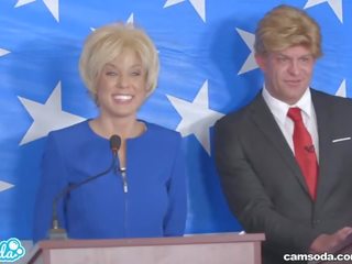 Donald trump 和 希拉里 clinton 他妈的 bernie 桑德斯 和 梅根 滑稽模仿