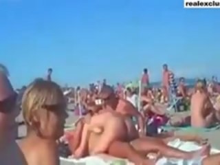 Public Nude Beach Swinger dirty movie In Summer 2015