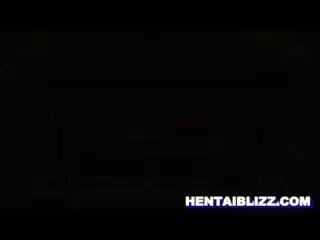 Busty hentai hand jerking and breast fucking hard