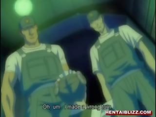 Hentai teenija groupfucked raske poolt soldiers