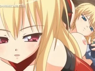 3d anime sixtynine med blond fabulous lesbisk tenåringer