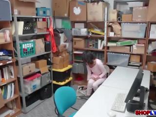 Tiny College diva Kat Arina fucks in the office