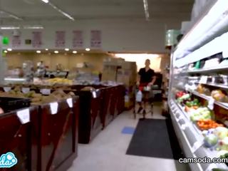 Підліток синиця спалах і лесбіянка x номінальний відео в supermarket