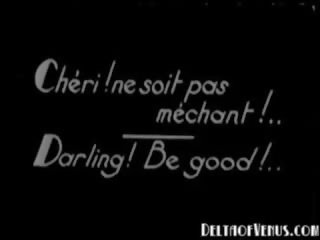 Cổ điển 1930s giới tính phim nữ nữ nam có ba người