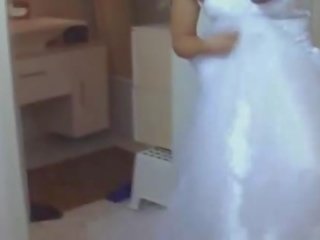 Adolescent in her wedding dress fucked hard