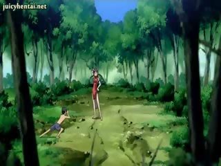 Hentai lassie mendapat diskrukan dalam hutan