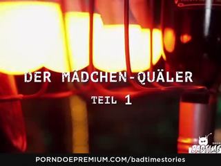 Badtime stories - intensiv träldomen, herravälde, sadistiska, masochismen session med perky tyska slav divinity lullu pistol