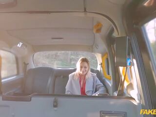 Fake Taxi Blonde in red underwear has a wild ride on a big long johnson