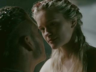 艾丽西亚 agneson 完美 大 屁股 和 奶 (vikings s5e3)