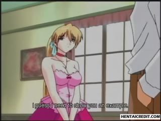 Bị ràng buộc lên hentai người giúp việc được fucked lược thô