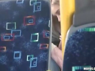 Youth shows a couple having adult movie in the bus