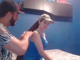 Bewitching Long Haired Colombian Hairjob Blowjob Long Hair.
