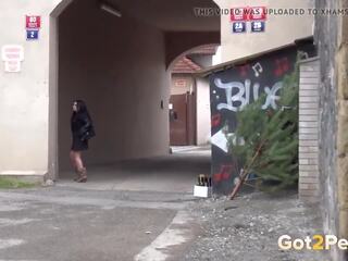 Extreme Public Pissing Next to a Busy Road: Free HD xxx movie 4b