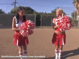 Magnificent Threesome With 2 Cheerleaders!