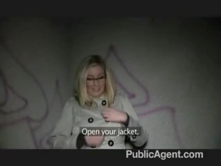 PublicAgent - Blonde in glasses fuck big penis