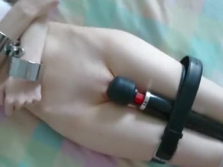 Submissive young female has Multiple Intense Orgasms || Bound Intense Clit Torture