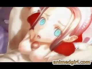 Delightful 3d hentai prawan tittyfucked and cummed on pasuryan