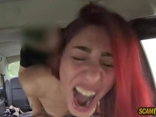 Redhead Saharas pussy gets fucked hard by driver big putz