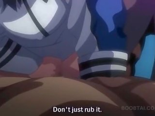 Hentai tramp jumping cum loaded dick on the floor