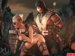 Attractive Blonde Cassie Cage Getting Pussy Drilled Well: adult clip 5c