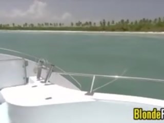Blonde Teen Fucking Outside On A Boat