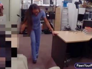 Desperate Nurse Sells Her Stuff And Fucked At The Pawnshop