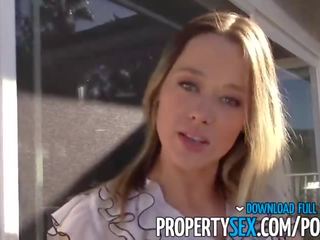 Propertysex - superbe realtor commence adulte film vid avec client comme housewarming cadeau