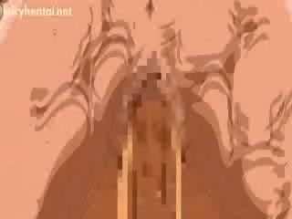 Hentai old men licking a slut