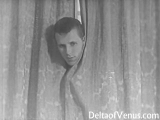Vintāža netīras saspraude 1950s voyeur jāšanās