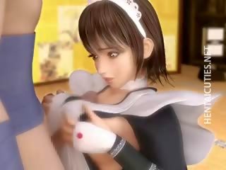 Big Breasted 3D Hentai Maid Squirt Milk