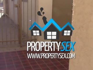 Propertysex ganska realtor blackmailed till vuxen klämma renting kontors plats