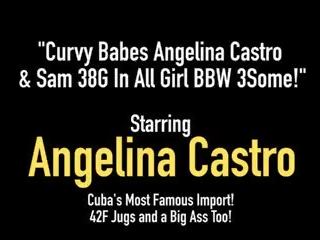 曲がりくねりました 女の子 アンジェリーナ castro & サム 38g で すべて ティーンエイジャー 大きな美しい女性