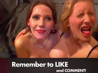 Melanie Moon and Viktoria Goo Cum Cum Swapping - German Goo Girls